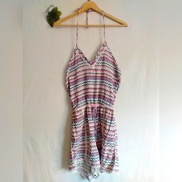 Hollister Multicolor Striped Romper - Picture 1 of 9